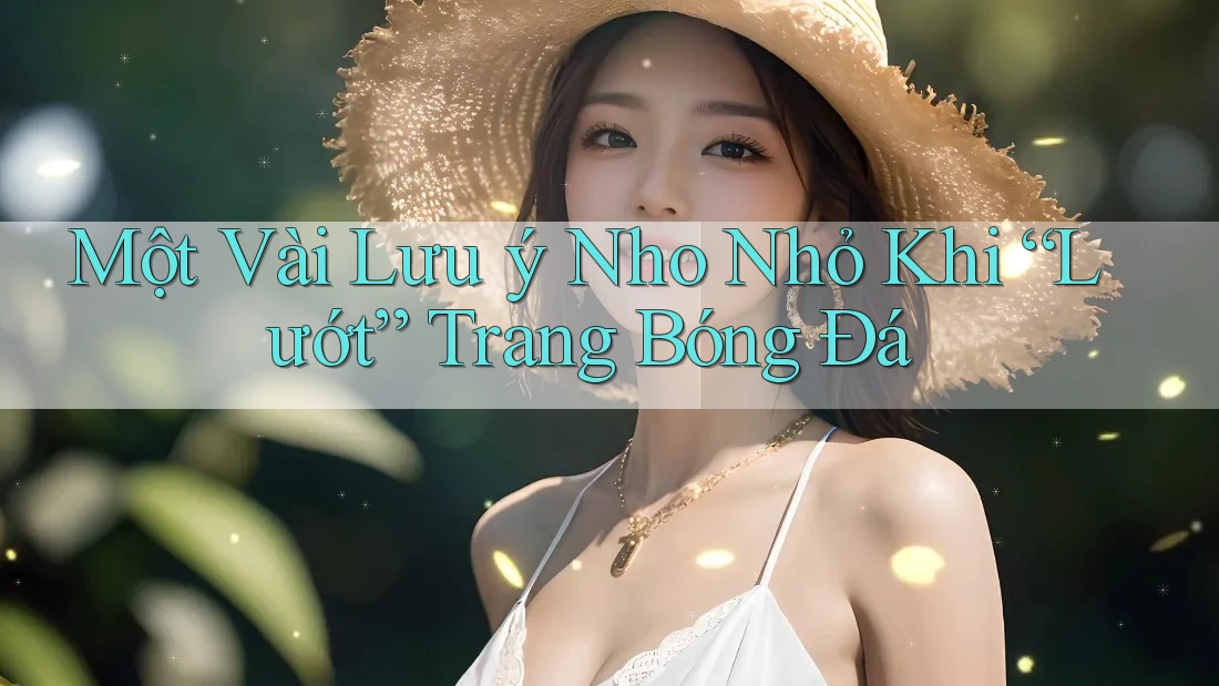 Một Vài Lưu ý Nho Nhỏ Khi “Lướt” Trang Bóng Đá