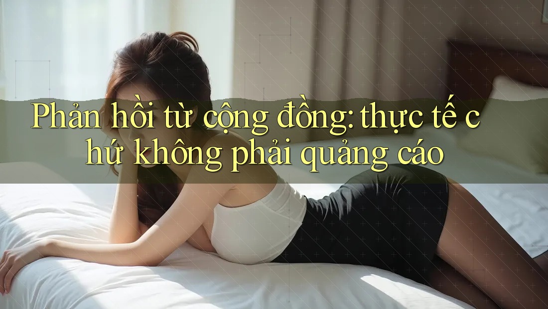 Phản hồi từ cộng đồng: thực tế chứ không phải quảng cáo Phản hồi từ cộng đồng: thực tế chứ không phải quảng cáo